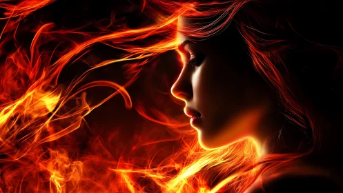 Incandescent Soul Blazing Through Ethereal Darkness