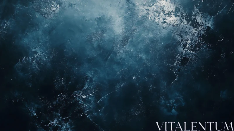 Dark Blue Abstract Textured Background with Cloudy Pattern.