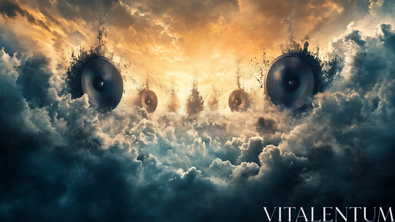 Aerial acoustic transducers embedded in turbulent cumulonimbus clouds.