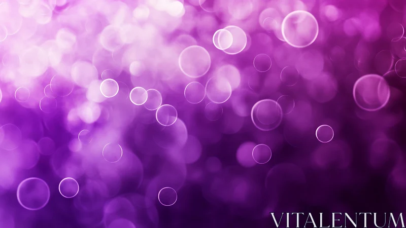 Abstract Purple Bokeh Background with Glowing Circles Effect.