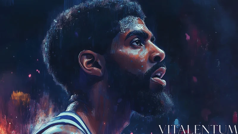 Sweat-lit focus carves a cosmic halo around the player