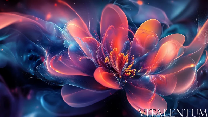 Nebula petals drift open like a glowing cosmic tide