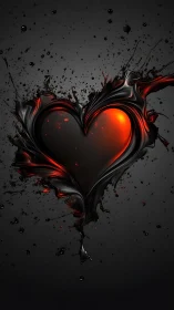 Luminous Cardiac Form with Dynamical Fluid Kineticism.