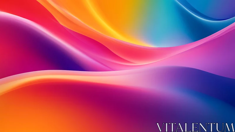 Chromatic liquid waves in luminous gradient motionscape.