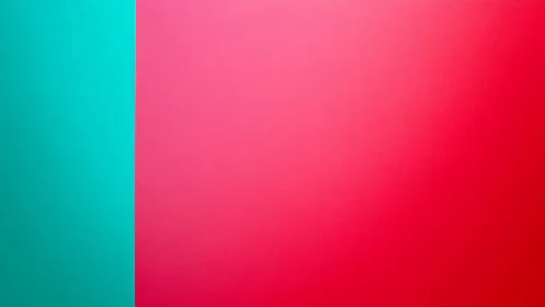 Duotone vertical split with teal and magenta fields.