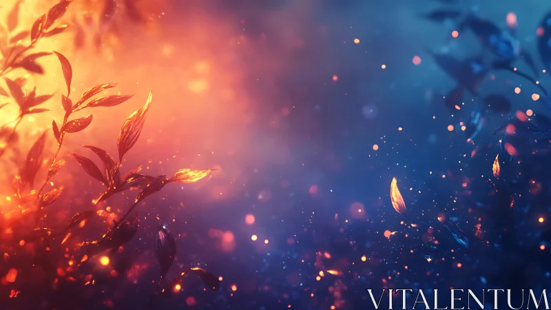 Luminous Dance: Twilight Blooms Glow Between Fire and Frost.