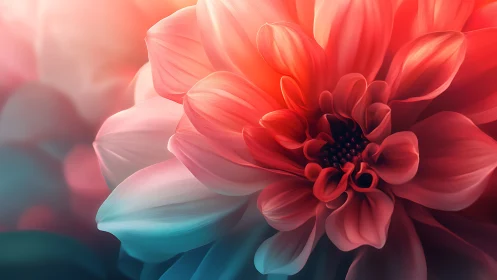 Coral Bloom Symphony in Luminous Gradient Dance