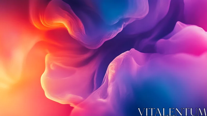 Abstract flowing color forms with soft gradient contours.