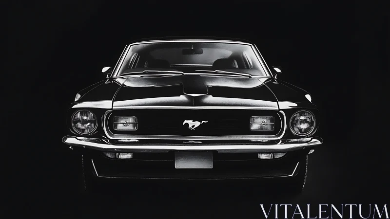 Midnight muscle coupé stares down the darkness in chrome