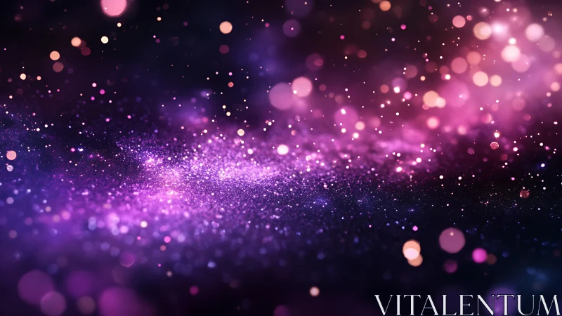 Stardust drifts through neon night, sketching a cosmic dance