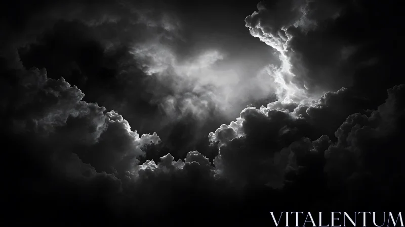 Storm clouds frame a dramatic burst of radiant light.