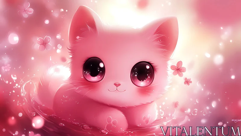 Luminescent Feline Rendered with Volumetric Bokeh and Chromatic Gradient Techniques