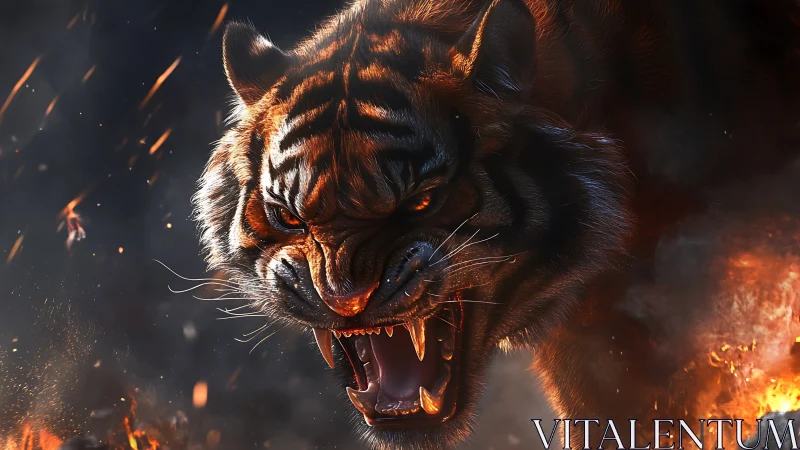Incandescent predator rendering with high dynamic feral detail.