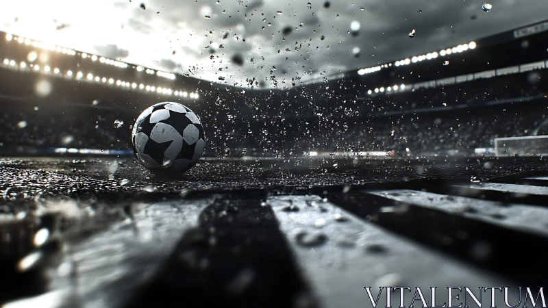 Storm-lit football drama splashes across the roaring pitch.