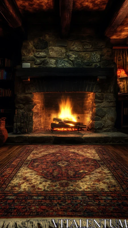 Cozy Evening by the Hearth.