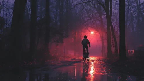 Midnight Rider: Cycling Through Crimson Dreams.