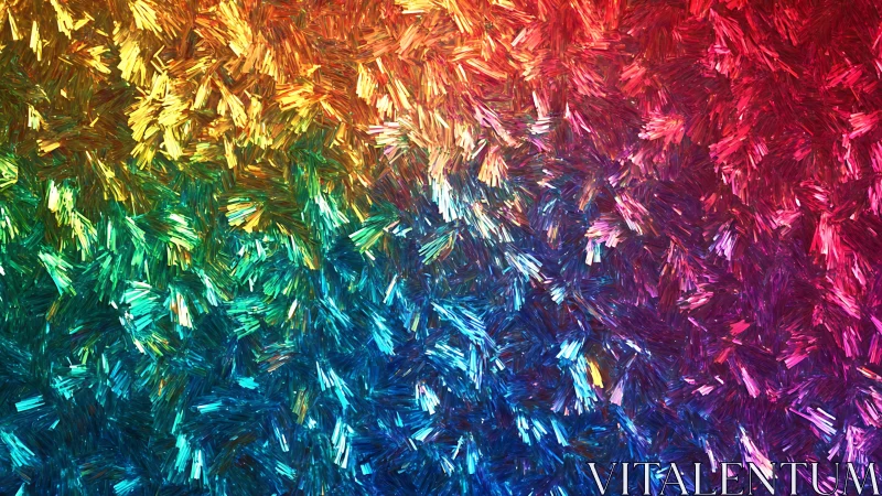 Radiant rainbow shards swirling in a joyful color dance.