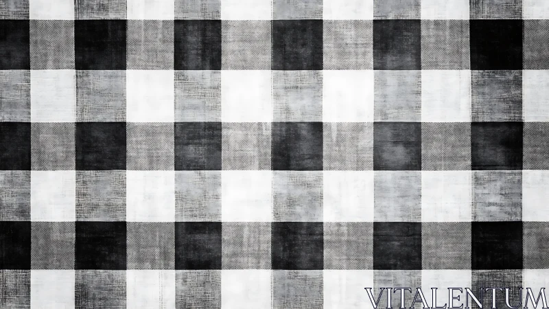Monochrome buffalo check grid with textured woven squares.