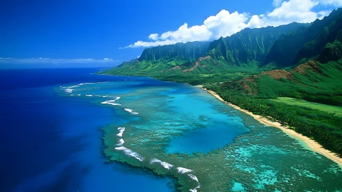 Kalalau Valley Coastline: Verdant Cliffs Meet Turquoise Waters