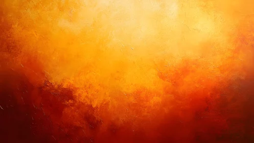 Warm Abstract Gradient Painting in Fiery Orange and Red Tones.