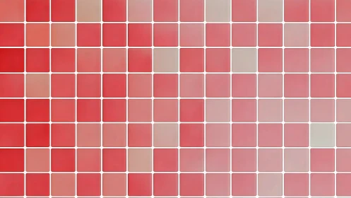 Red tonal gradient square grid forms minimal geometric field