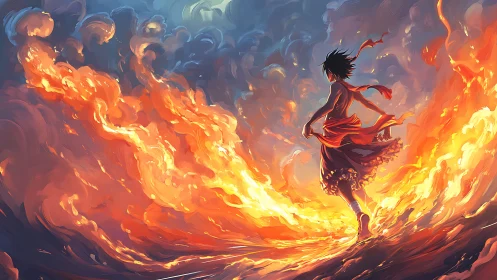 Warrior Dancing Through Flames and Fire.
