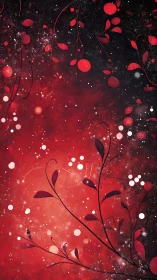 Crimson Nebula Garden where cosmic vines quietly bloom.