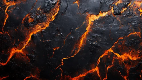 Molten Veins Crack Reality: Lava Flow Abstract Drama.