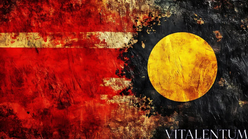 Bold textured flag art celebrates color, contrast, and light