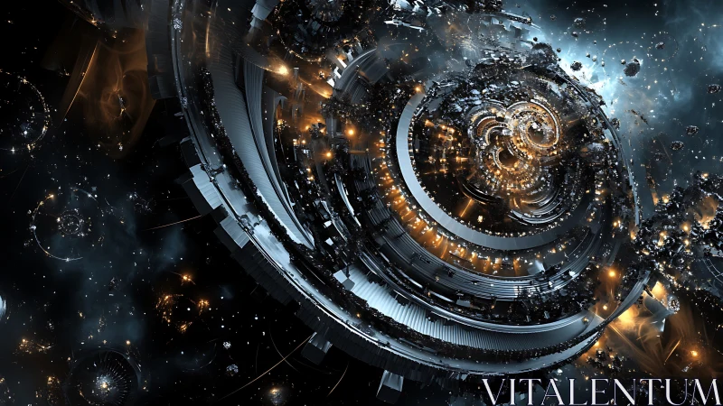 Stellar-scale toroidal megastructure with luminous particle debris