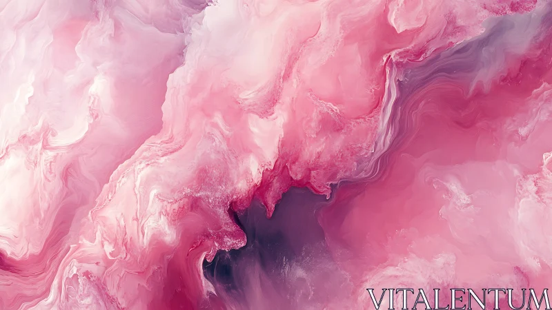 Soft swirling abstract pink cloud texture digital art.