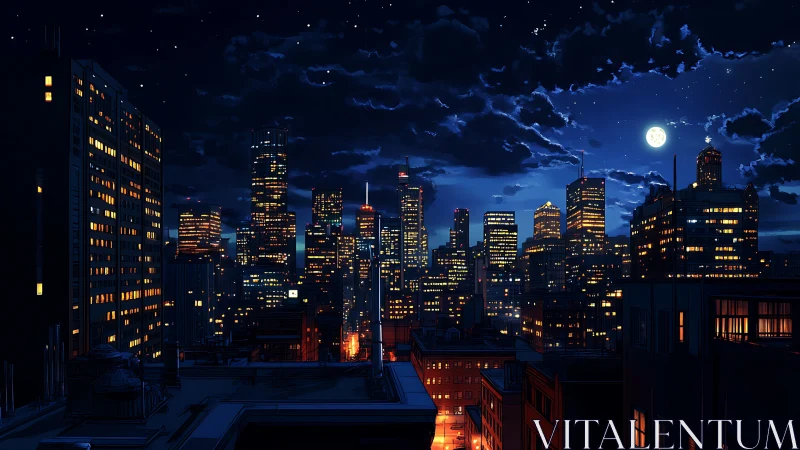 Midnight windows gossip softly across the neon skyline