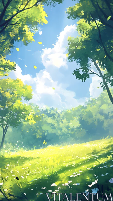 Luminous Forest Canopy with Volumetric Sky Rendering and Aerial Perspective