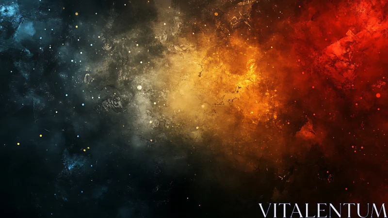 Glowing cosmic nebula blending cool night and warm ember tones.