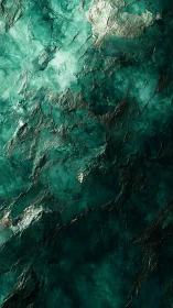 Shimmering teal stone texture invites a calm, reflective mood