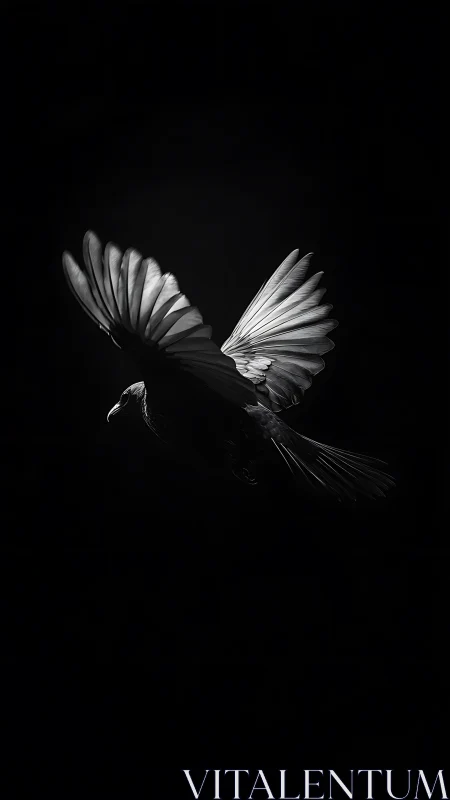 Ethereal Birds in Flight Against Dramatic Darkness.
