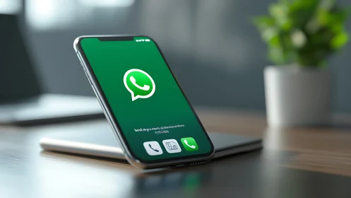WhatsApp Awaits You on This Sleek Modern Smartphone