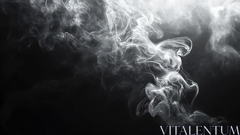 White smoke drifts across dark background in soft plumes