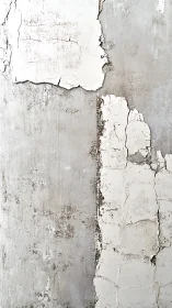 Weathered concrete wall with peeling white surface layer.