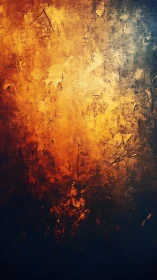 Rusty twilight wall blurs ember heat into cool shadowed dusk