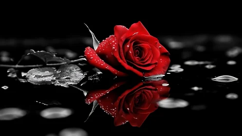 Crimson Bloom Drowns in Obsidian Silence.