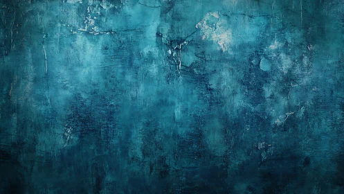 Textured teal abstract wall suggests depth, age and calm