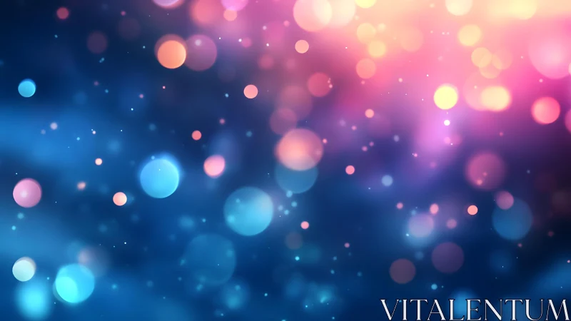 Abstract bokeh light background in blue and pink gradient colors.