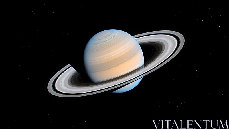3D-rendered Saturn portrait with high-contrast ring structure.