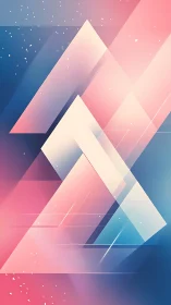 Overlapping translucent triangles form layered gradients