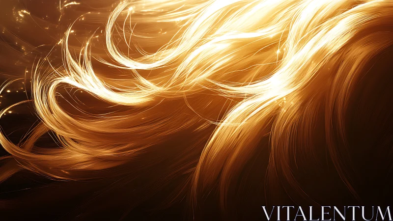 Dynamic golden light trails with layered emissive strand rendering