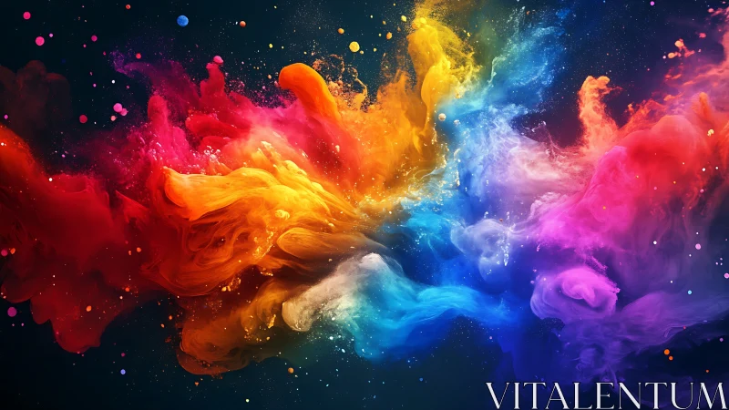 Digital painting spectrum cloud with dynamic chromatic plumes.