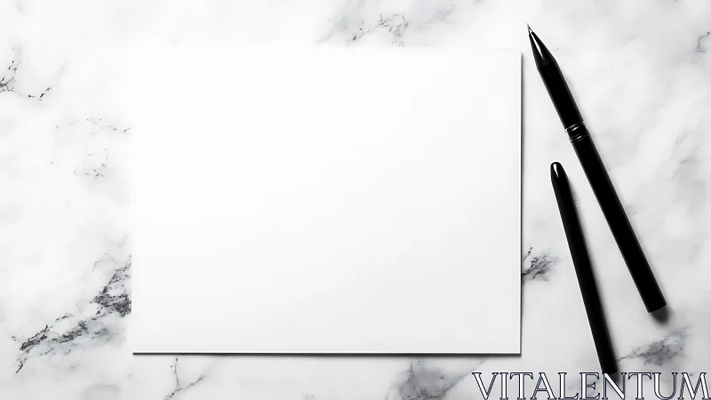 Minimalist writing interface on veined marble substrate.