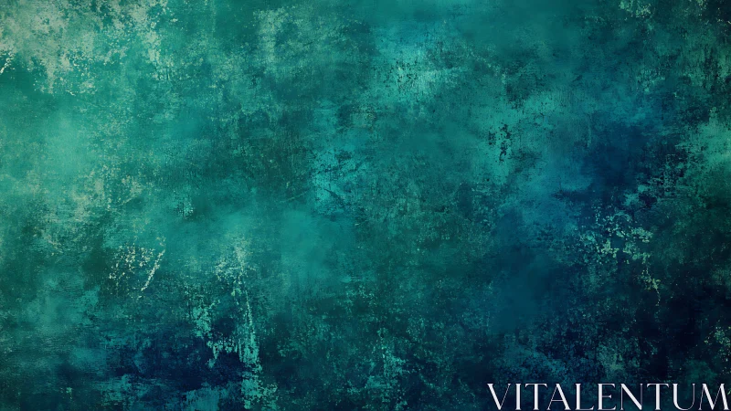 Textured teal and blue surface shows irregular tonal gradients