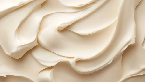 Smooth Creamy Texture Close-Up in Minimalist Abstract Style.